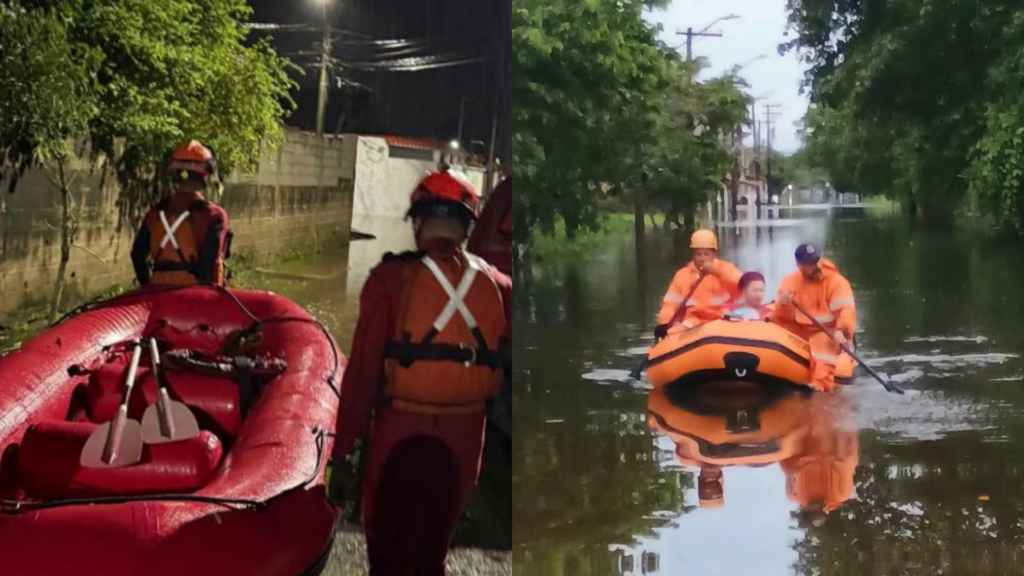 300 pessoas ficaram desabrigadas em Peruíbe (SP) por chuvas intensas