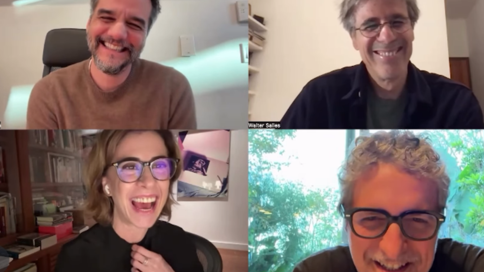 Wagner Moura e Kleber Mendonça celebram com Fernanda Torres e Walter Salles