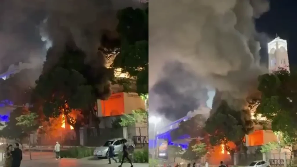 Prédio histórico no Rio de Janeiro sofre incêndio devastador