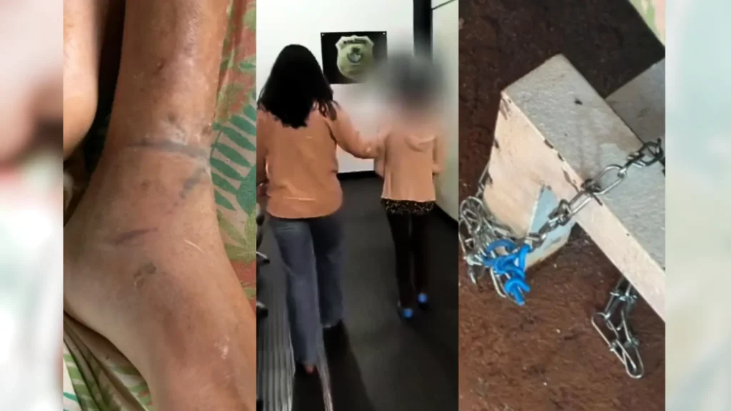 Mãe é presa após manter filho acorrentado em Goiás, justiça feita