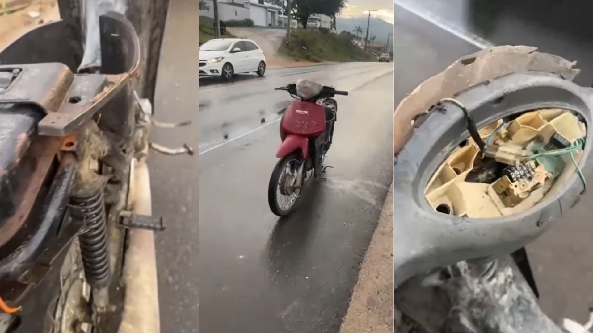 Moto "pelada" é flagrada em rodovia de Santa Catarina com estilo