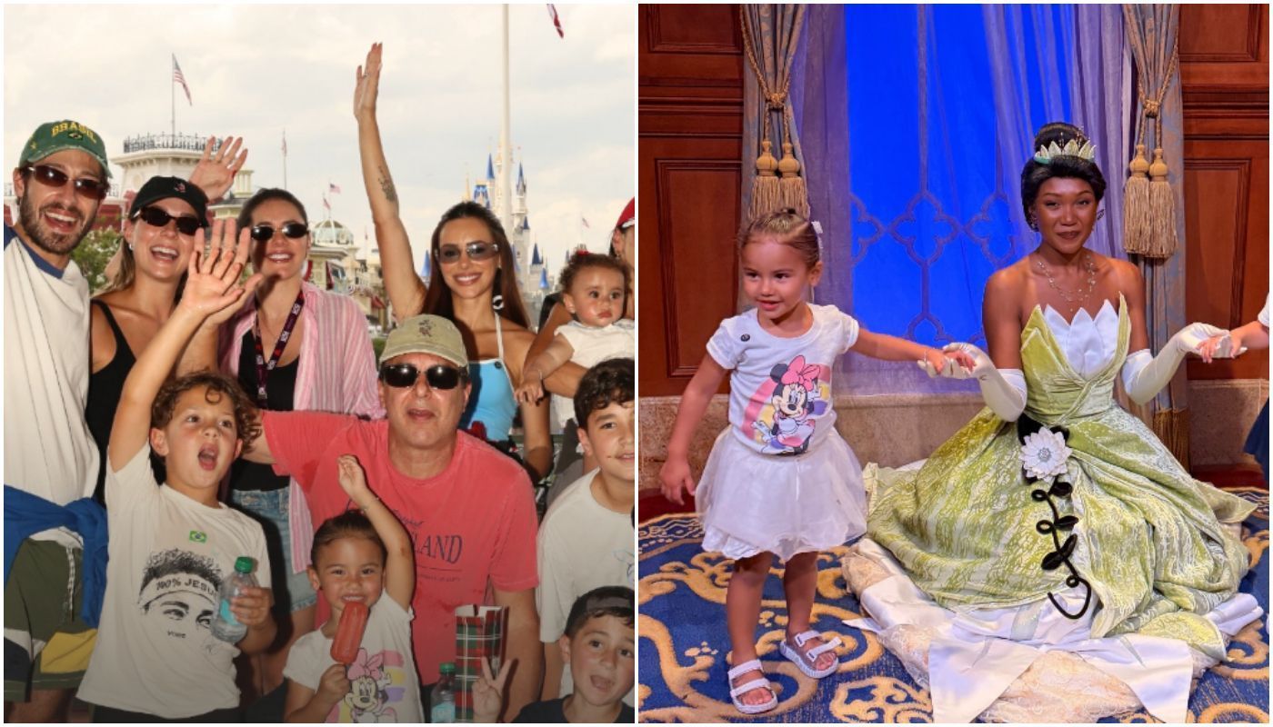 Ex e atual de Neymar se divertem na Disney antes da Copa