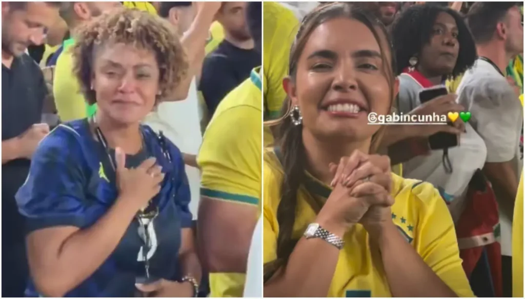 Mãe e esposa de Matheus Cunha choram de emoção com gols