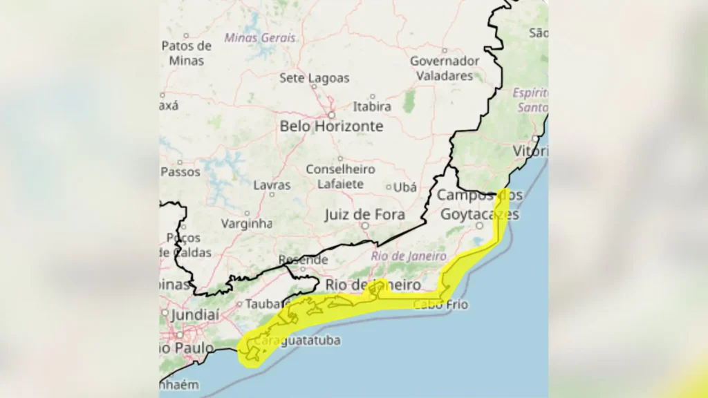 Rio de Janeiro volta a ter alerta para ventos fortes e danos