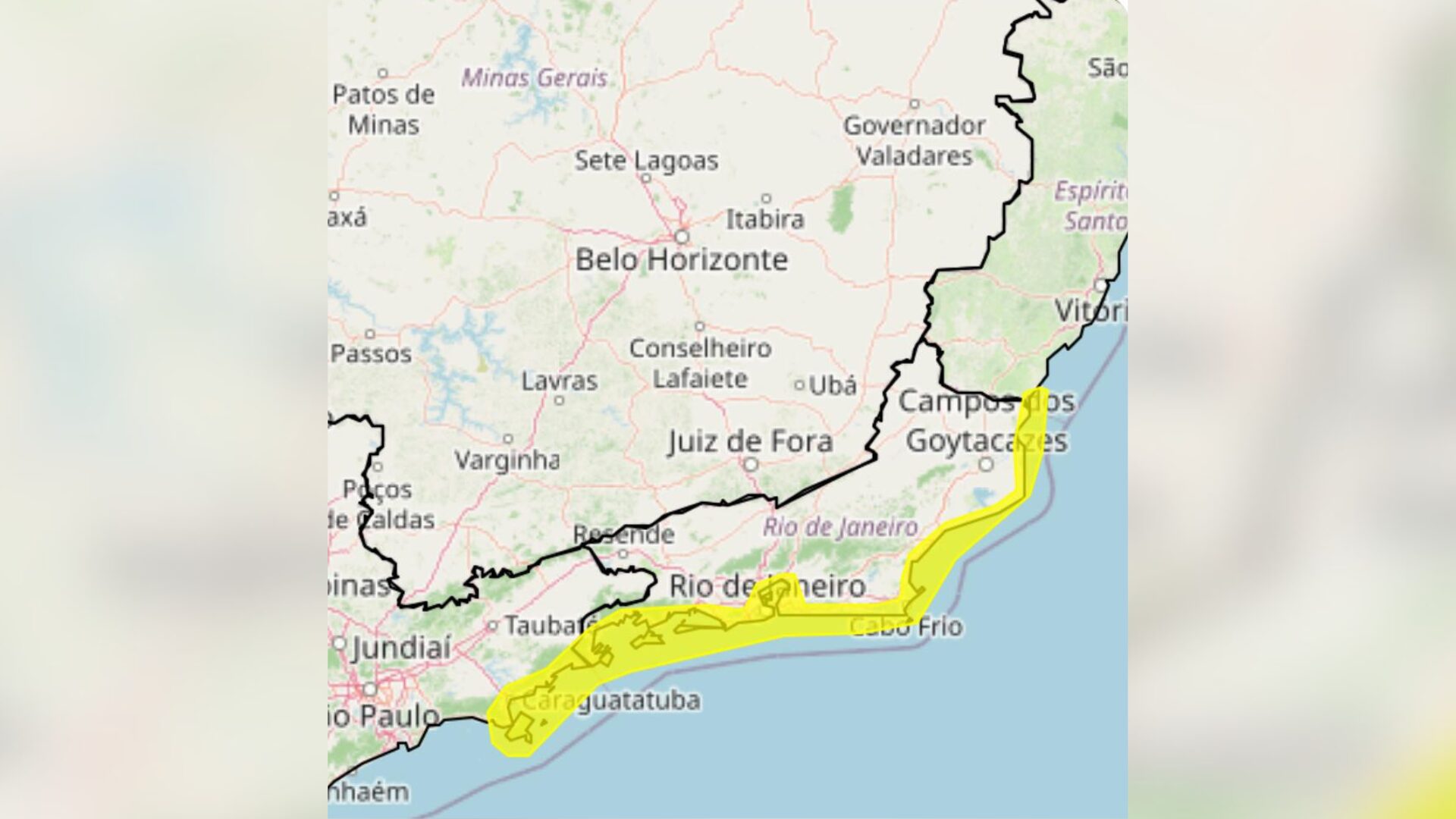 Rio de Janeiro volta a ter alerta para ventos fortes e danos