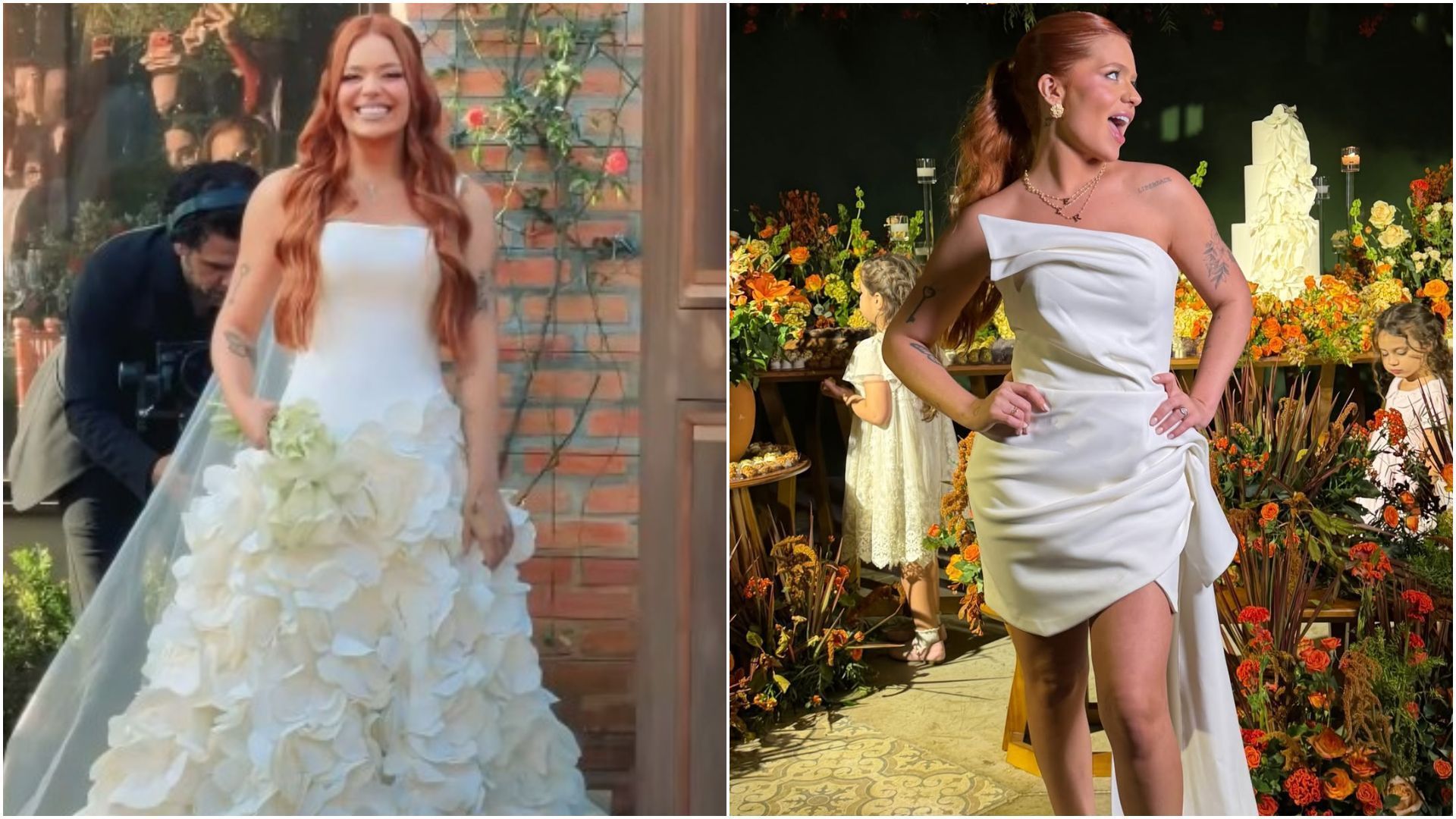 Viih Tube usa dois vestidos em casamento; veja o detalhe fofo!