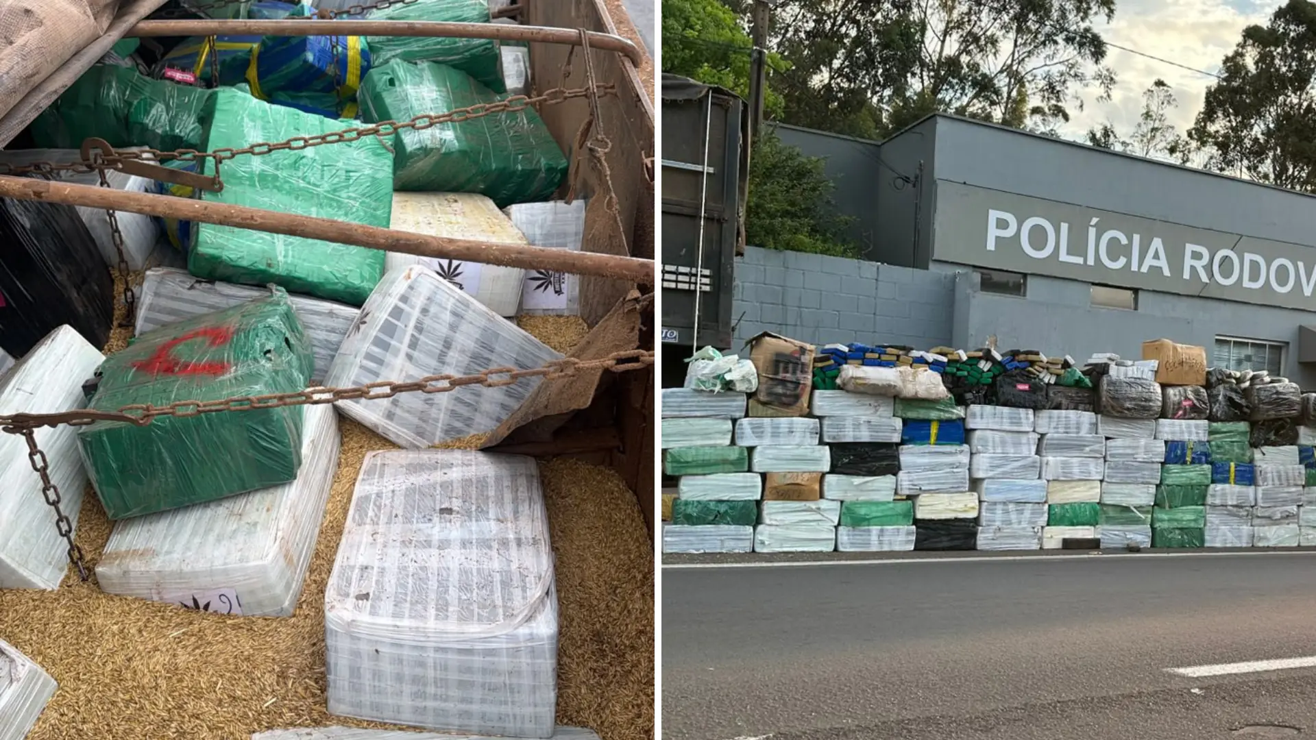 Homem é preso com três toneladas de maconha escondidas em aveia