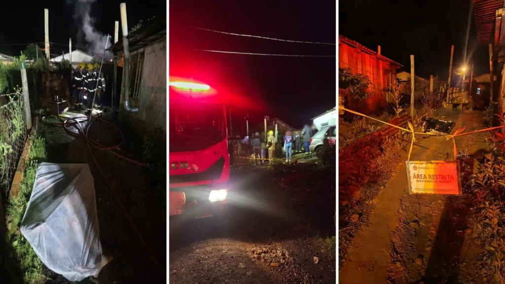 Jovem e pai morrem em incêndio em SC; causas são investigadas