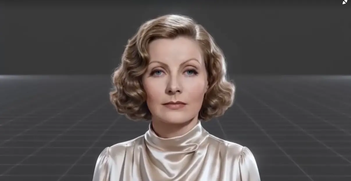 IA traz atriz Greta Garbo de volta para campanha inovadora